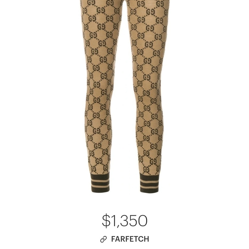 SOLD !!! 🔥GUCCI GG knitted wool leggings Supreme - Picture 1 of 8